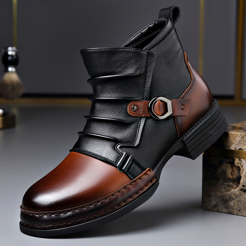 Fashion Men'S Boots - أحذية الكاحل الرجالية الجديدة بتصميم ريترو