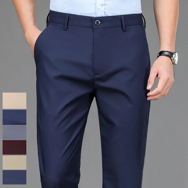 Men'S Dress Pants Fashion - سراويل كاجوال مطاطية للرجال ، بدلة