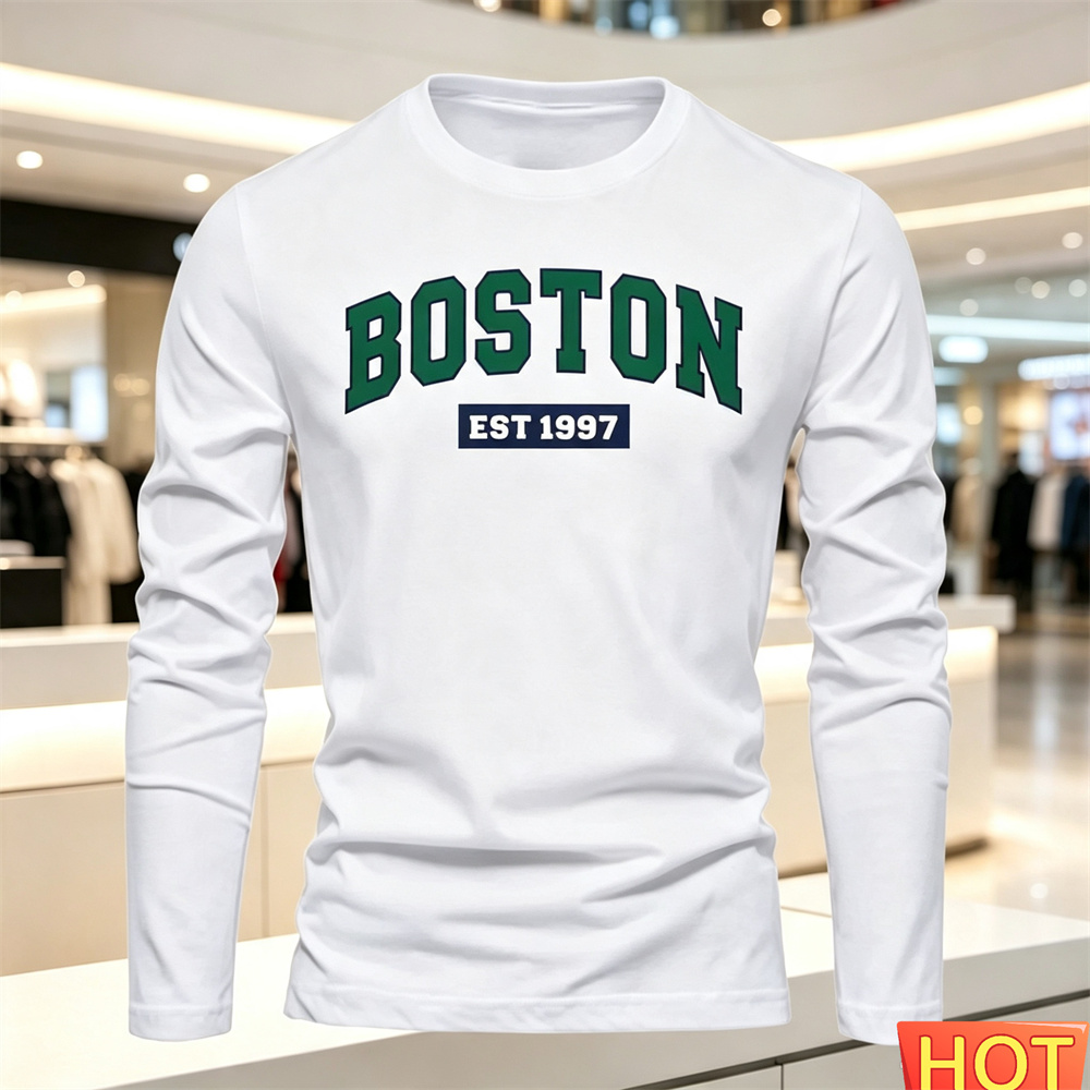 Men'S Tops Fashion - تي شيرت رجالي بأكمام طويلة للخريف