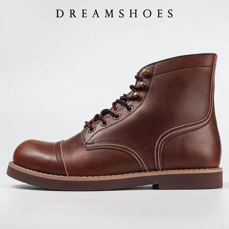 Fashion Men'S Boots - 2026 جديد اليابانية خمر مصمم الأدوات