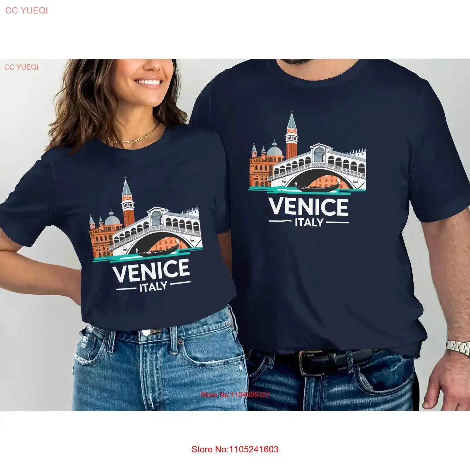 Men'S Fashion Venice Italy - قميص فينيسيا إيطاليا للرجال والنساء بتصميم