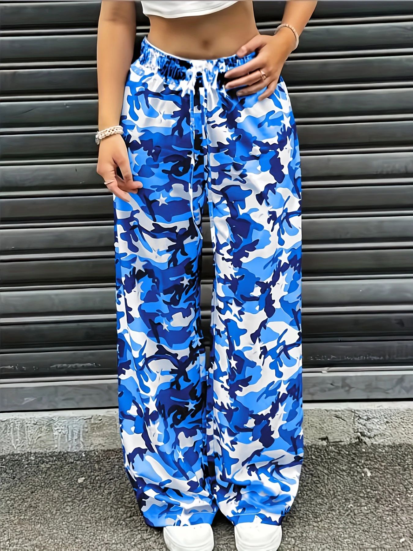 Mens Fashion Camo Pants - بنطلون رياضي واسع الساق بنمط التمويه