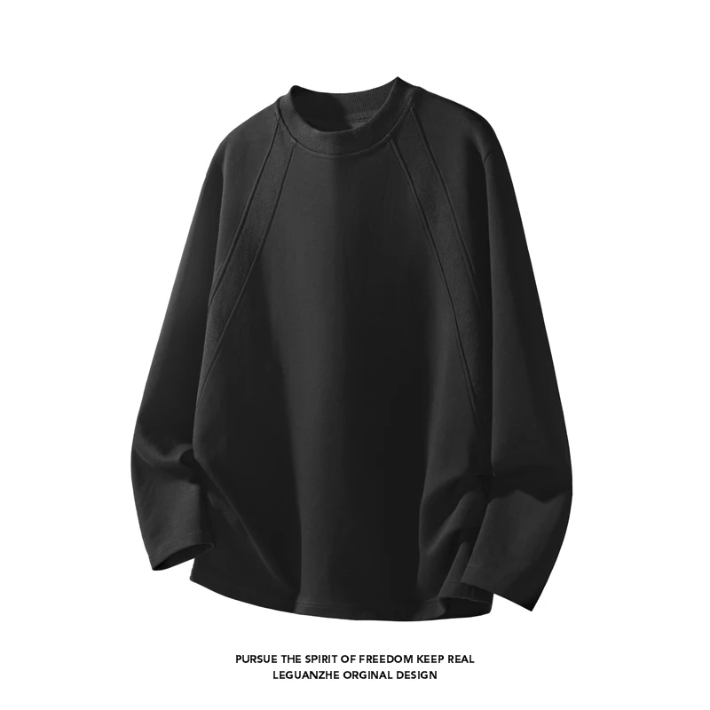 Men'S Tops Fashion - قميص رجالي بأكمام طويلة وياقة دائرية