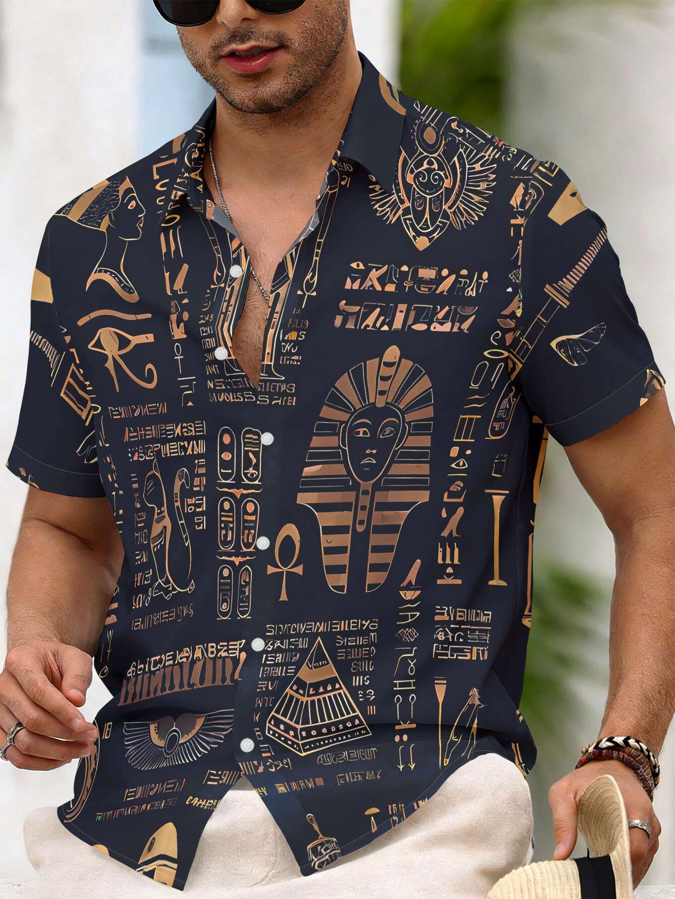 قميص فضفاض بأكمام قصيرة للجنسي - مراجعة Men Fashion Egypt وسعره