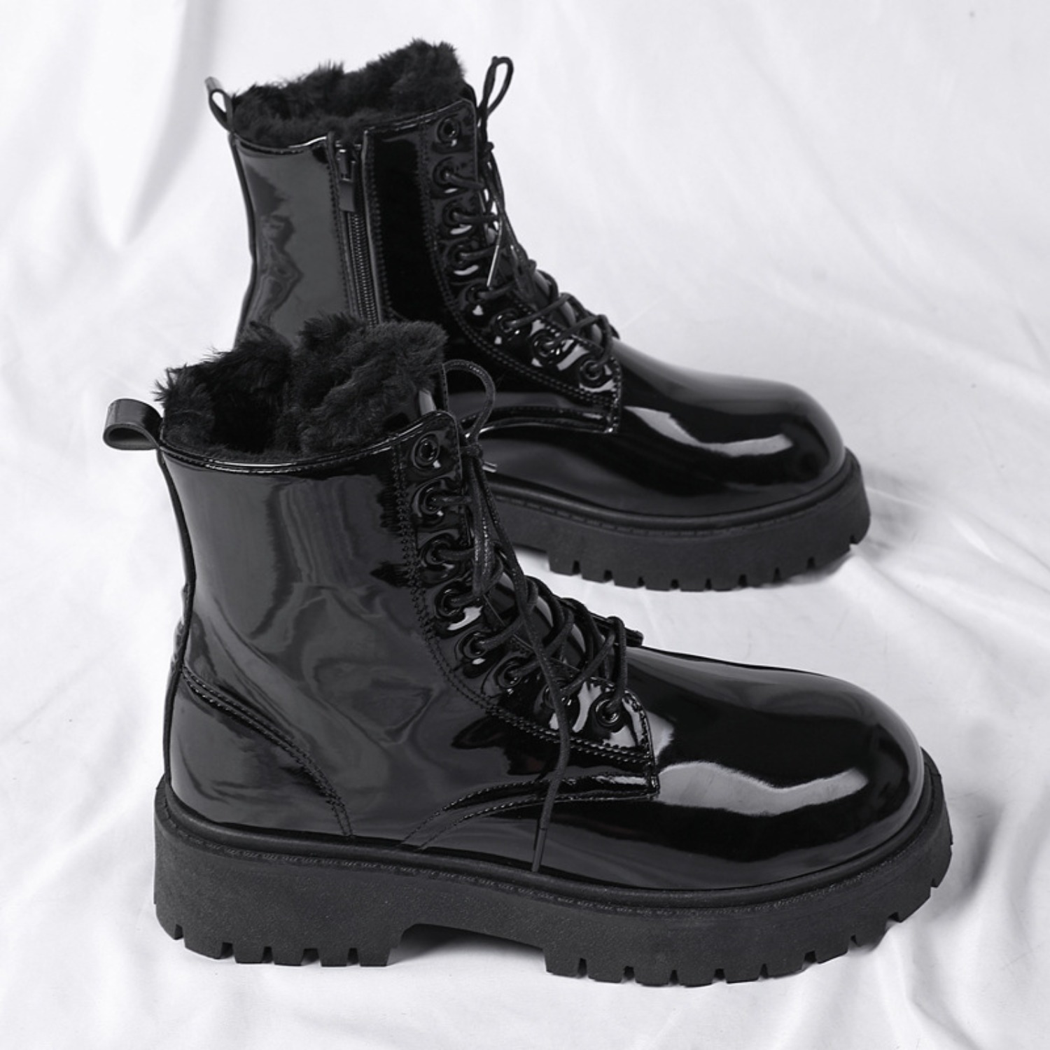 أحذية رجالية دافئة مبطنة بالفر - مراجعة Fashion Men'S Boots وسعره