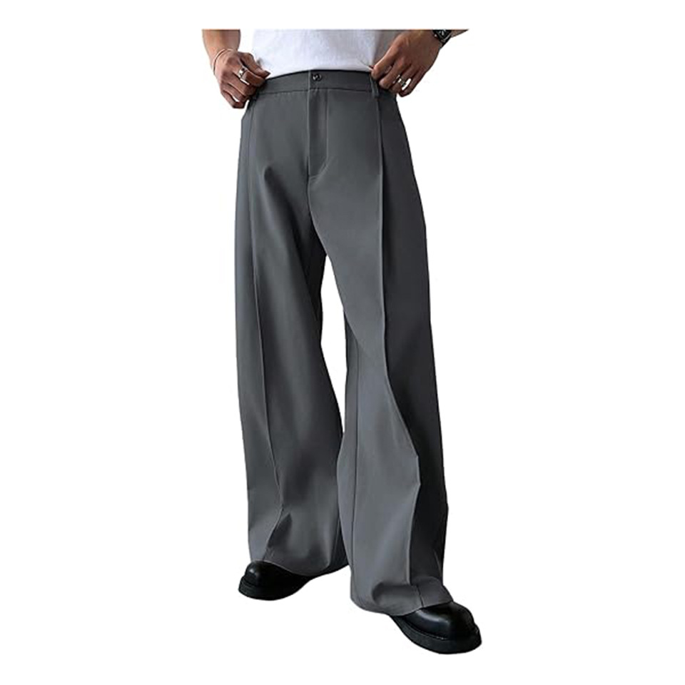 بنطلون رجالي رسمي بلون موحد وس - مراجعة Men'S Dress Pants Fashion وسعره