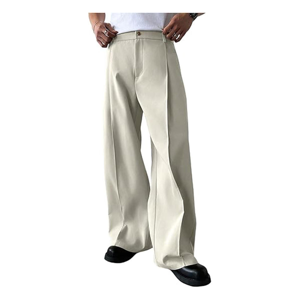 بنطلون رجالي رسمي بلون موحد وس - مراجعة Men'S Dress Pants Fashion وسعره