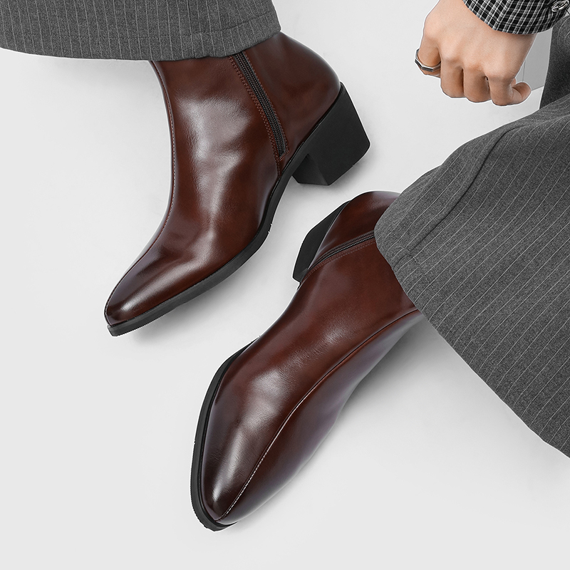 أحذية رجالية بسيطة وعصرية بكعب - مراجعة Fashion Men'S Boots وسعره