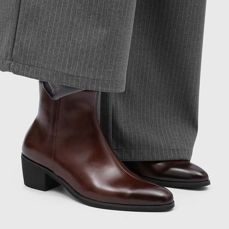 أحذية رجالية بسيطة وعصرية بكعب - مراجعة Fashion Men'S Boots وسعره
