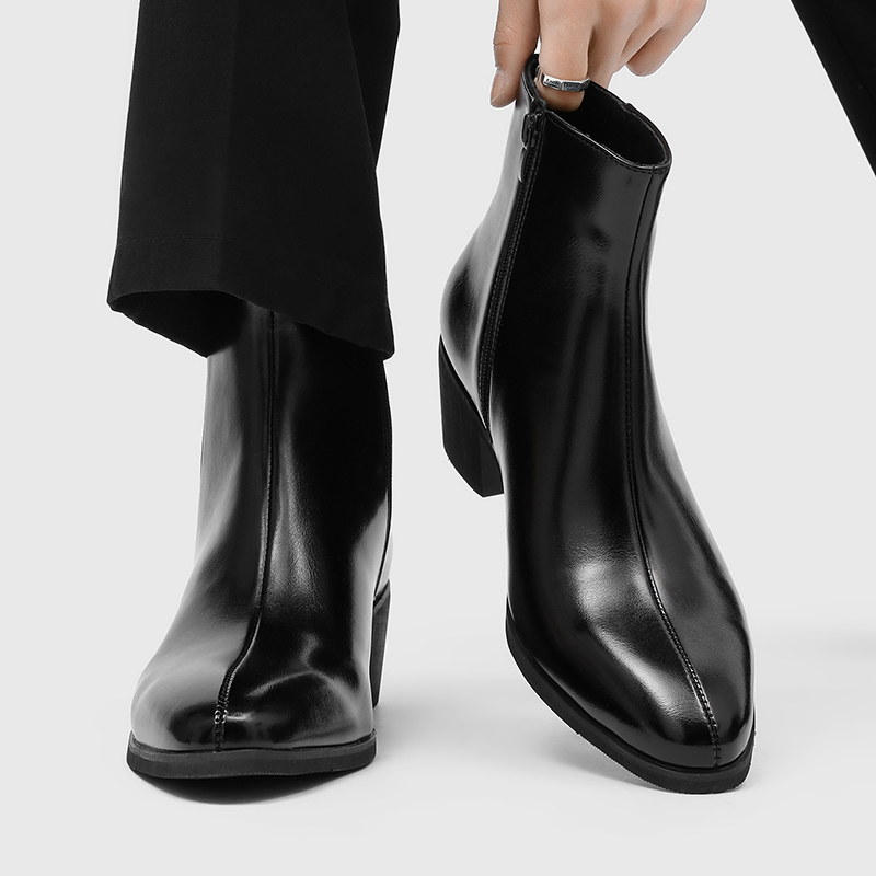 أحذية رجالية بسيطة وعصرية بكعب - مراجعة Fashion Men'S Boots وسعره