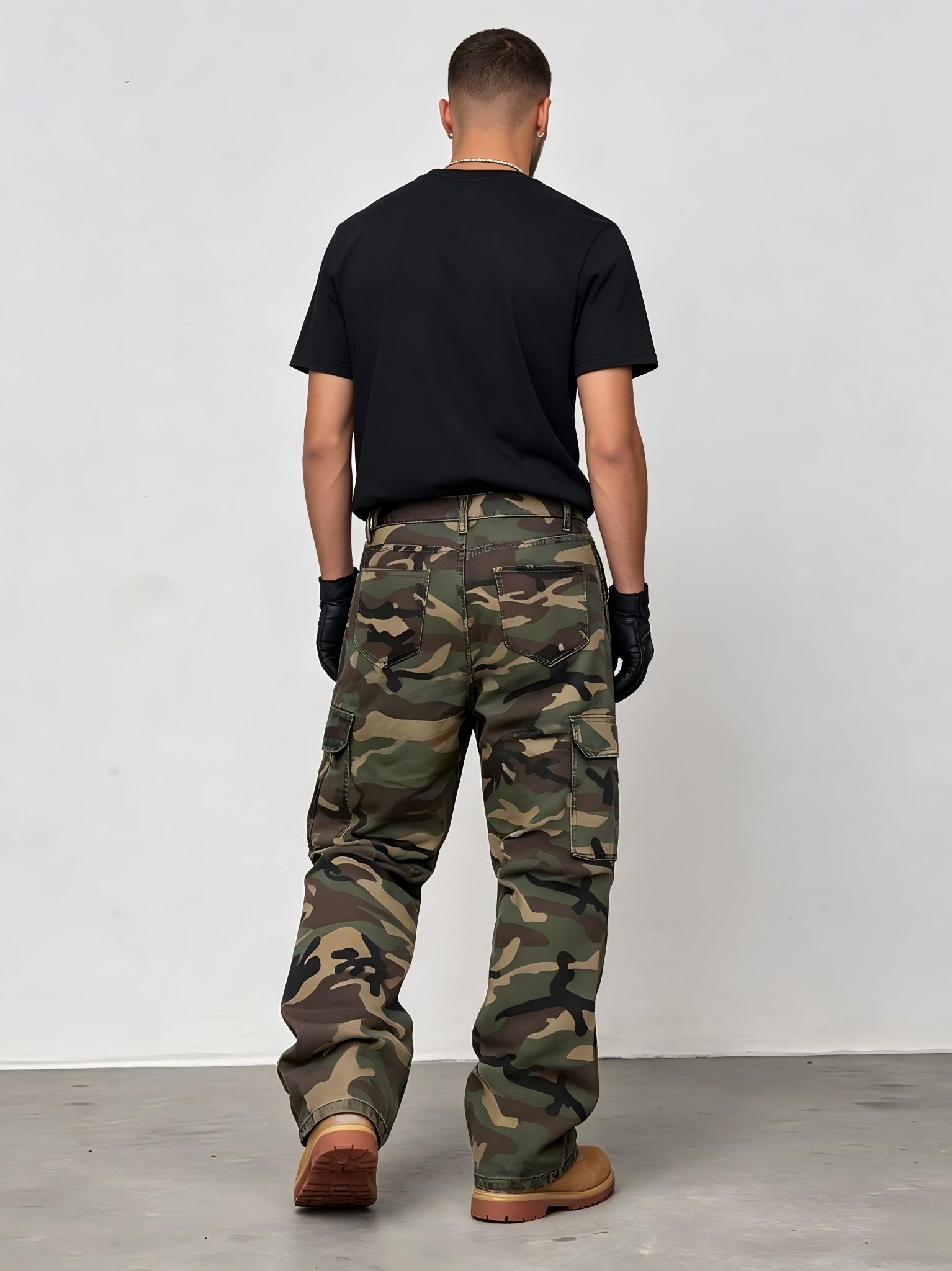【HME】جينز رجالي |   بنطلون جين - مراجعة Mens Fashion Camo Pants وسعره