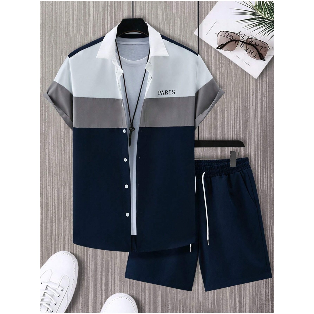بدلة رجالية أنيقة زرقاء وبيضاء - مراجعة Queer Men'S Fashion وسعره