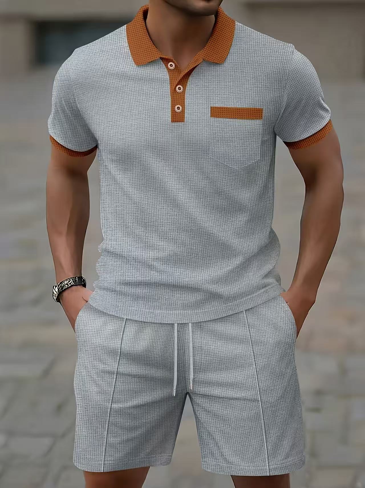 طقم قميص بولو رجالي صيفي الأكث - مراجعة Queer Men'S Fashion وسعره